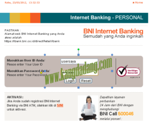 "login internet banking personal"