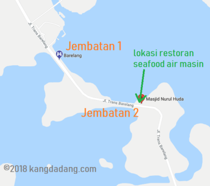 peta lokasi rumah makan seafood air masin batam